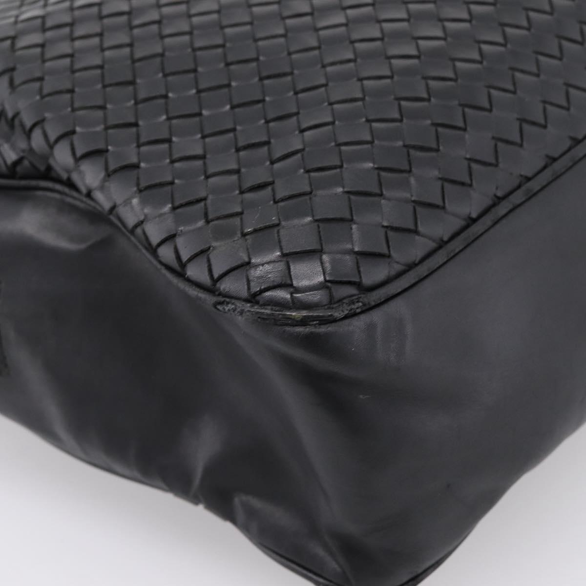 BOTTEGA VENETA INTRECCIATO Tote Bag Leather Black 163292 Auth bs37323