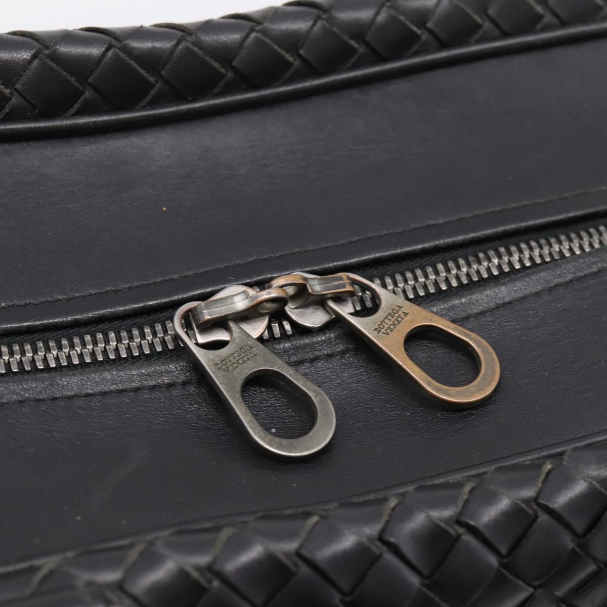 BOTTEGA VENETA INTRECCIATO Tote Bag Leather Black 163292 Auth bs37323