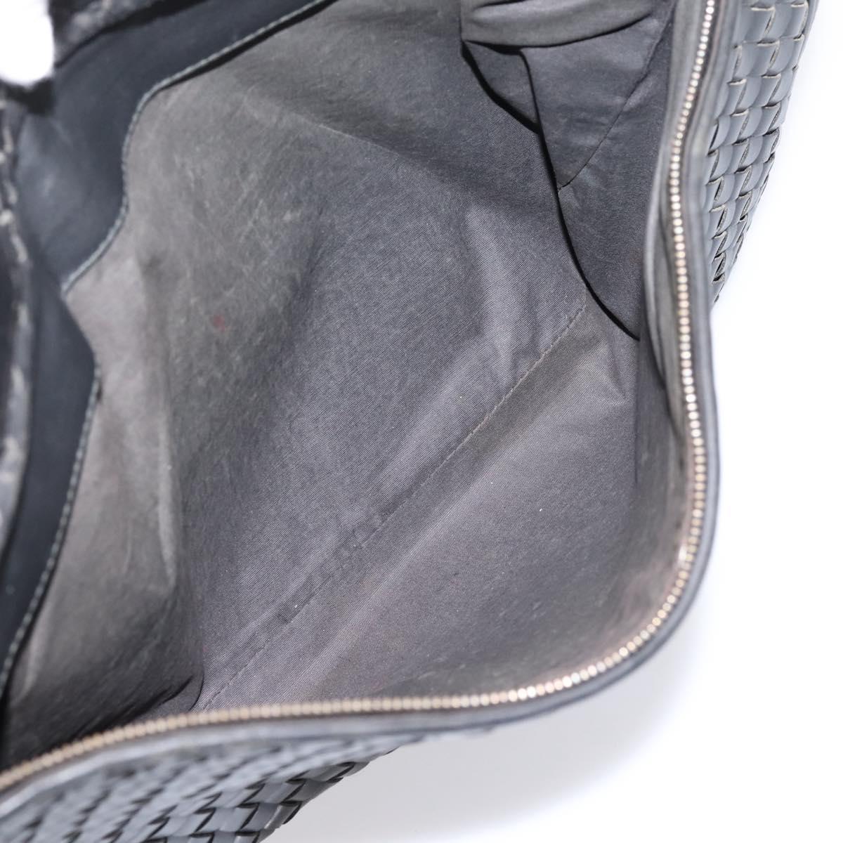 BOTTEGA VENETA INTRECCIATO Tote Bag Leather Black 163292 Auth bs37323