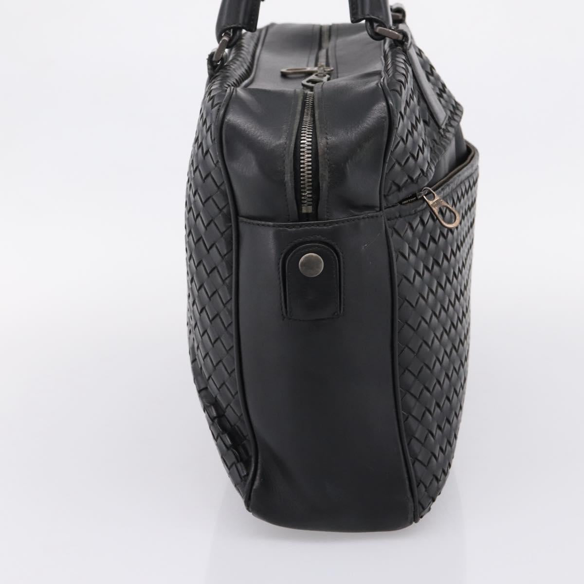 BOTTEGA VENETA INTRECCIATO Tote Bag Leather Black 163292 Auth bs37323