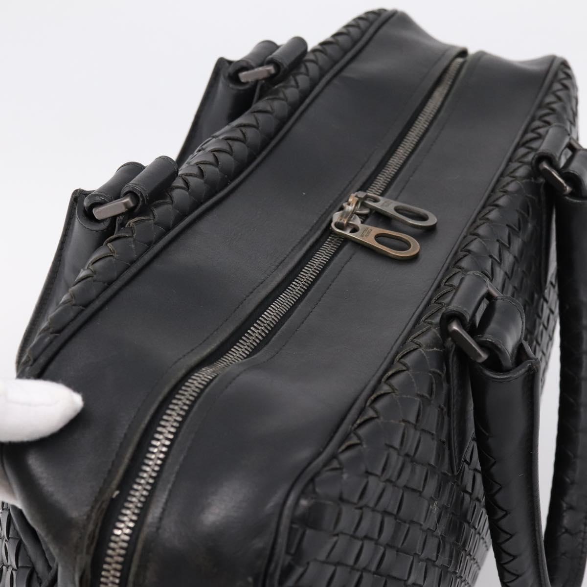 BOTTEGA VENETA INTRECCIATO Tote Bag Leather Black 163292 Auth bs37323