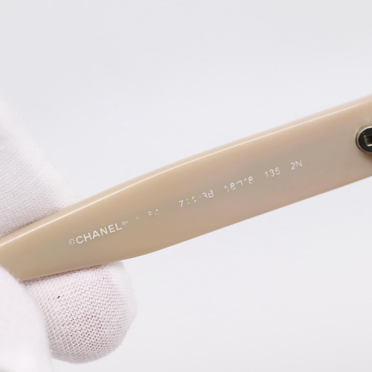CHANEL Sunglasses plastic Black CC Auth bs37324