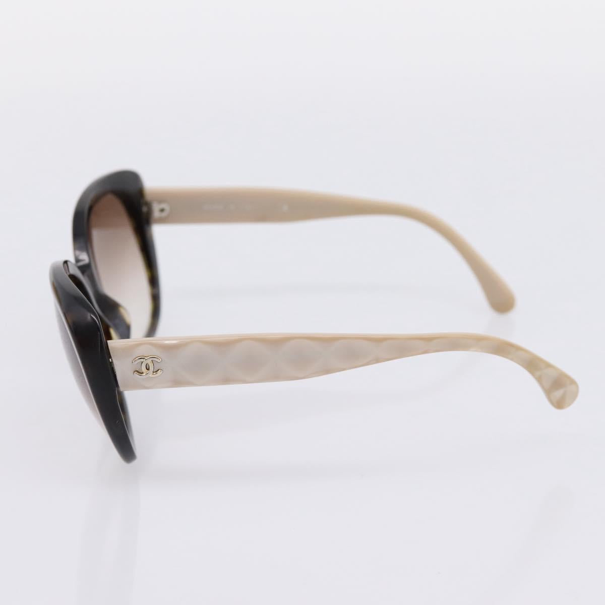 CHANEL Sunglasses plastic Black CC Auth bs37324