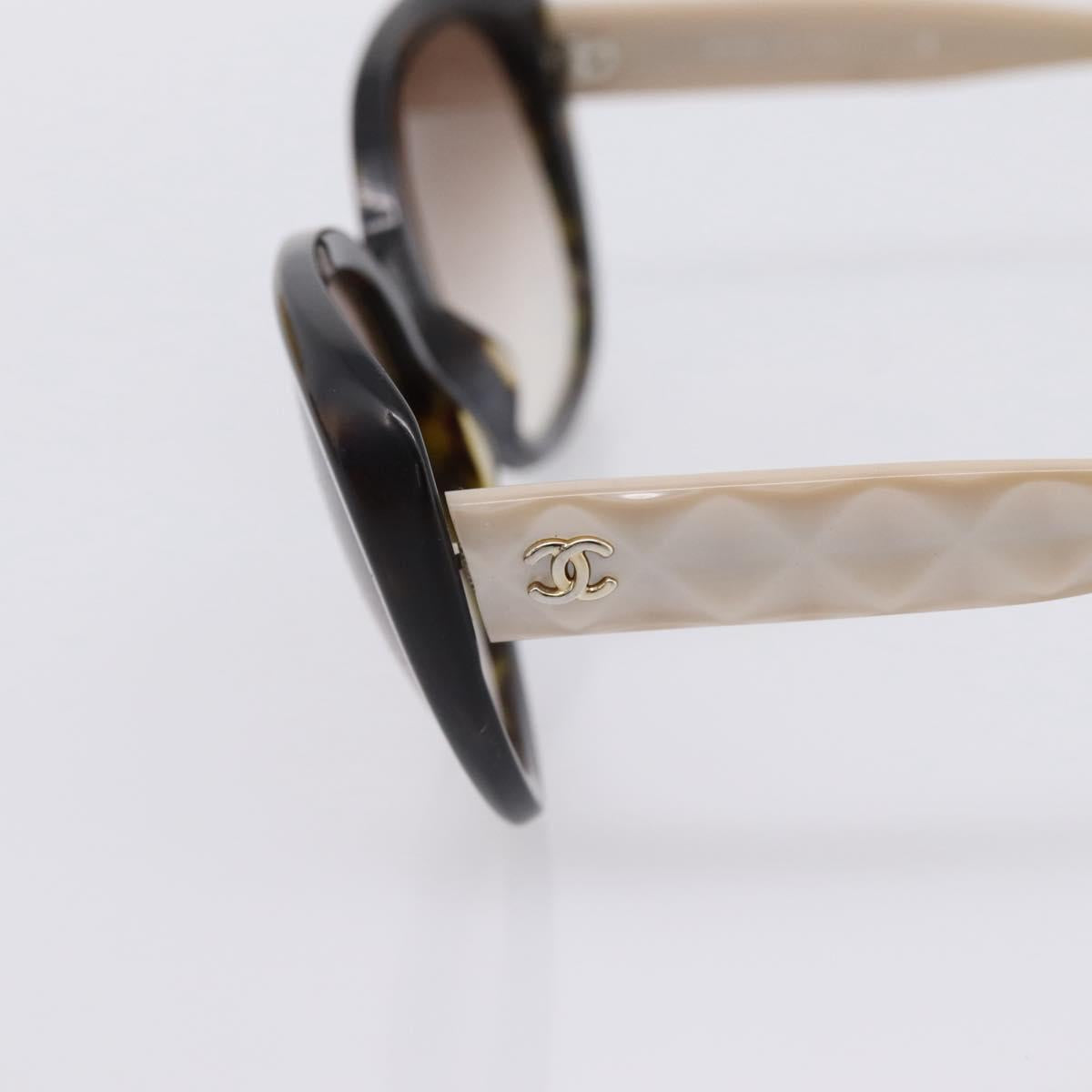 CHANEL Sunglasses plastic Black CC Auth bs37324