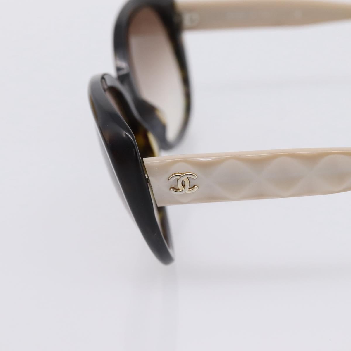 CHANEL Sunglasses plastic Black CC Auth bs37324