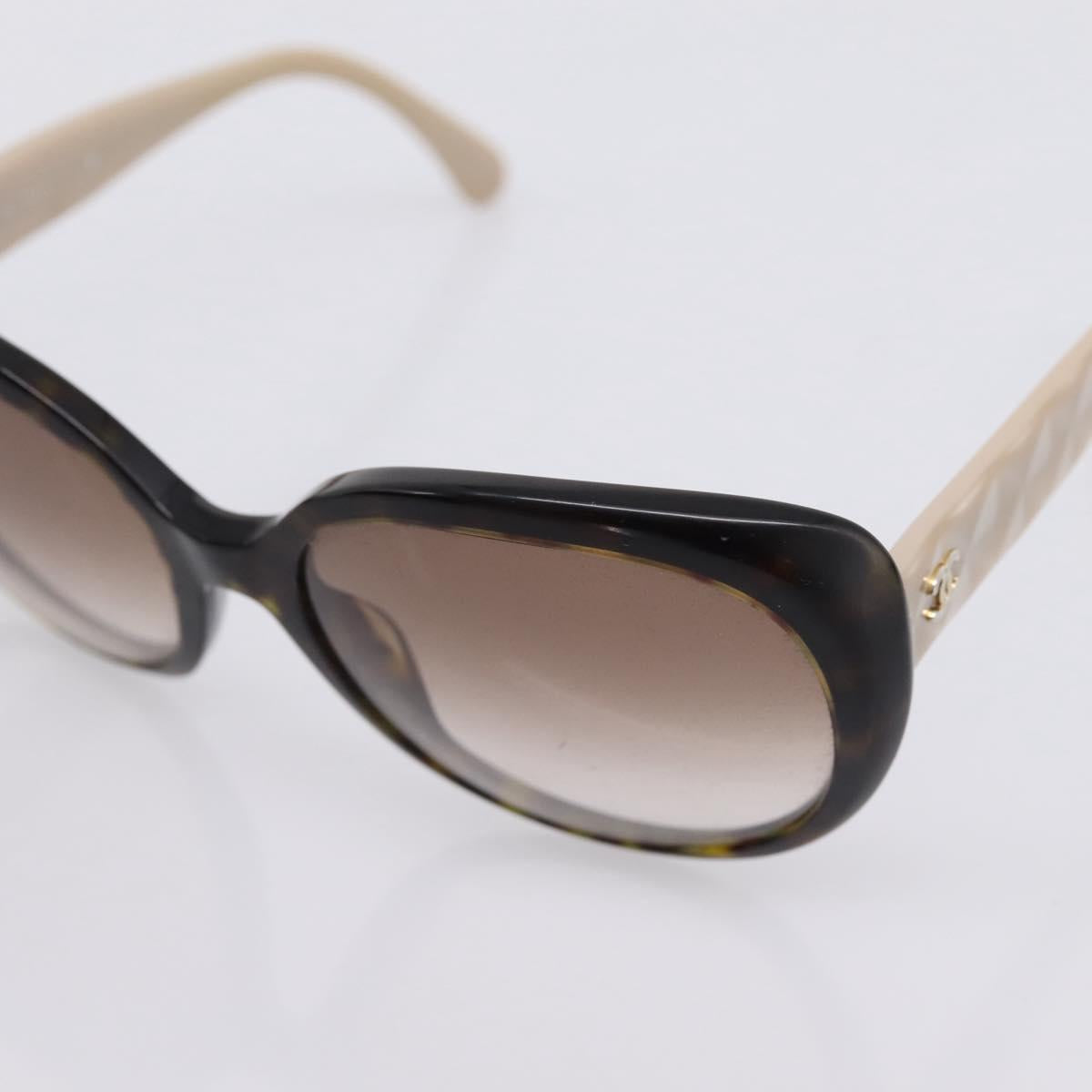 CHANEL Sunglasses plastic Black CC Auth bs37324