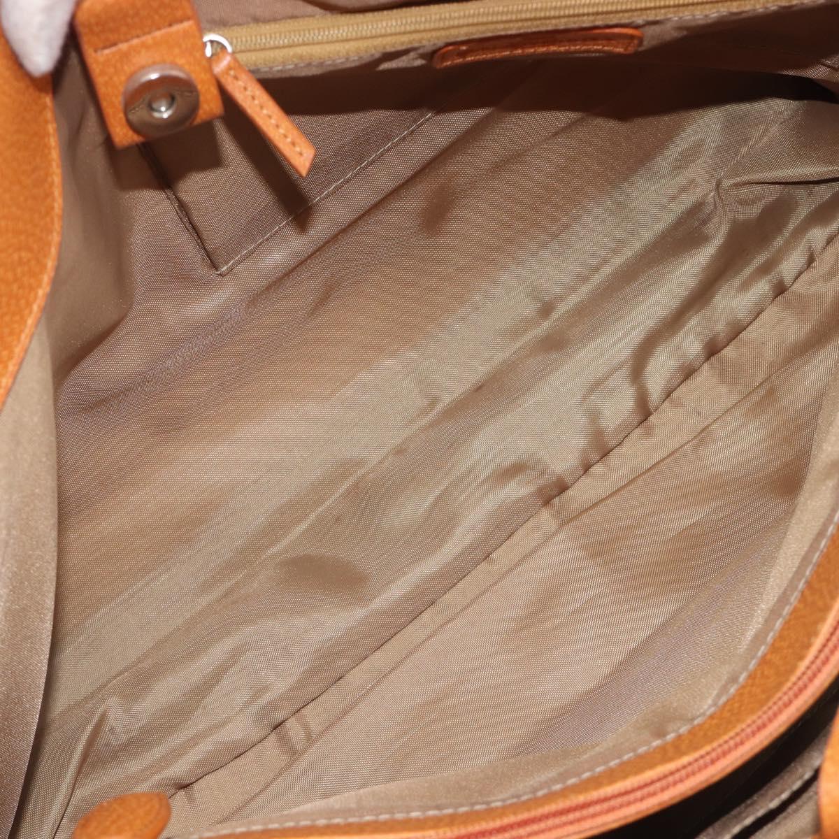 BALENCIAGA Tote Bag Leather Brown Silver Auth bs37325