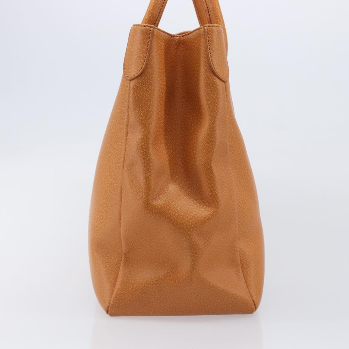 BALENCIAGA Tote Bag Leather Brown Silver Auth bs37325