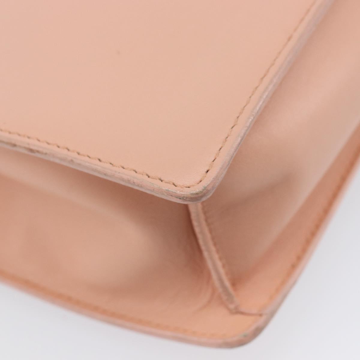SAINT LAURENT Chain Shoulder Bag Leather Pink Gold 314515 Auth bs37326A
