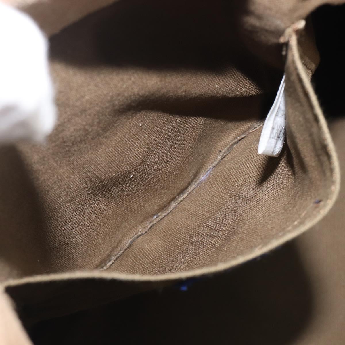 BURBERRY Blue Label Tote Bag Canvas White Auth bs37331