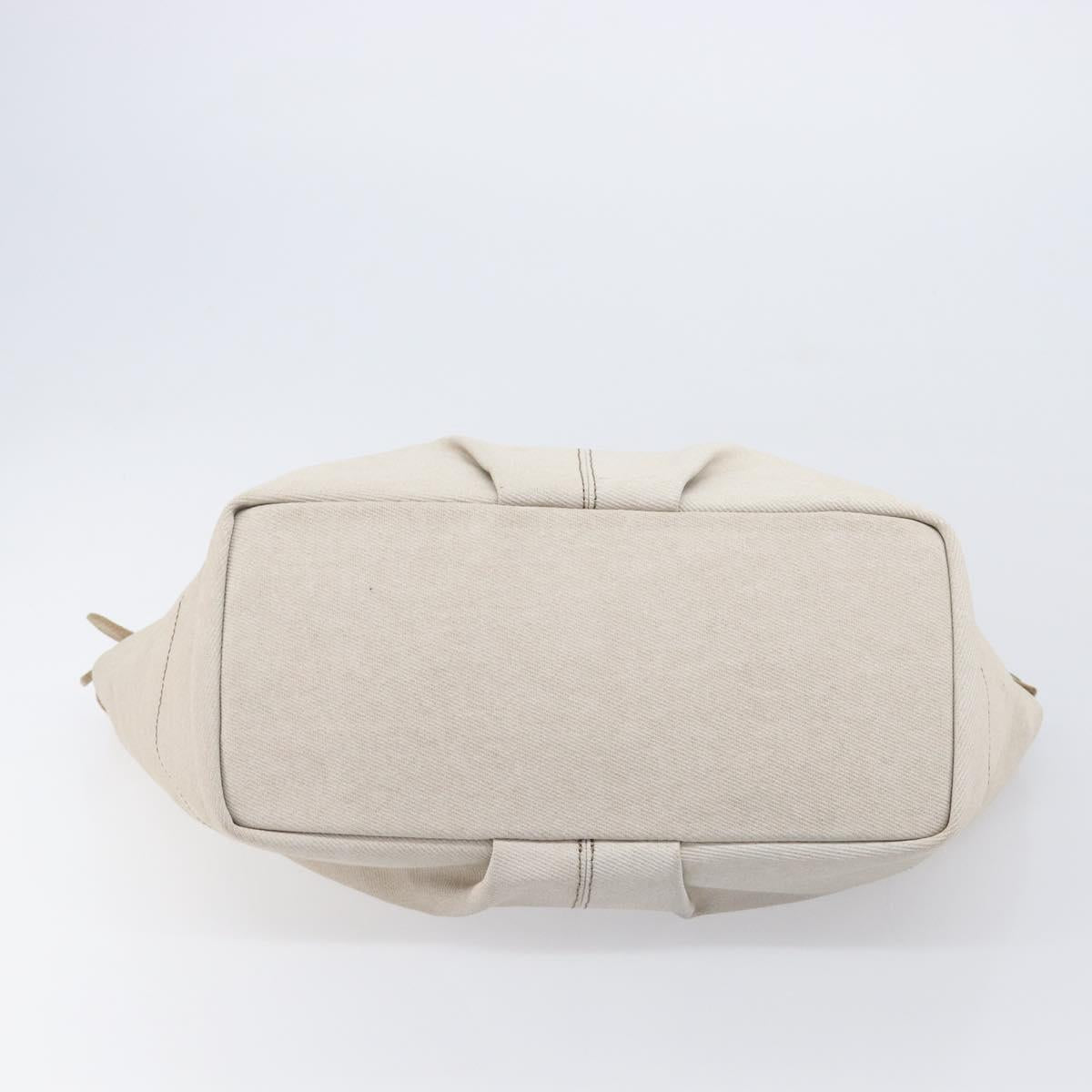 BURBERRY Blue Label Tote Bag Canvas White Auth bs37331