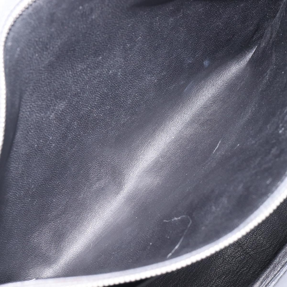 PRADA Business Bag Saffiano leather Gray Silver Auth bs37335A