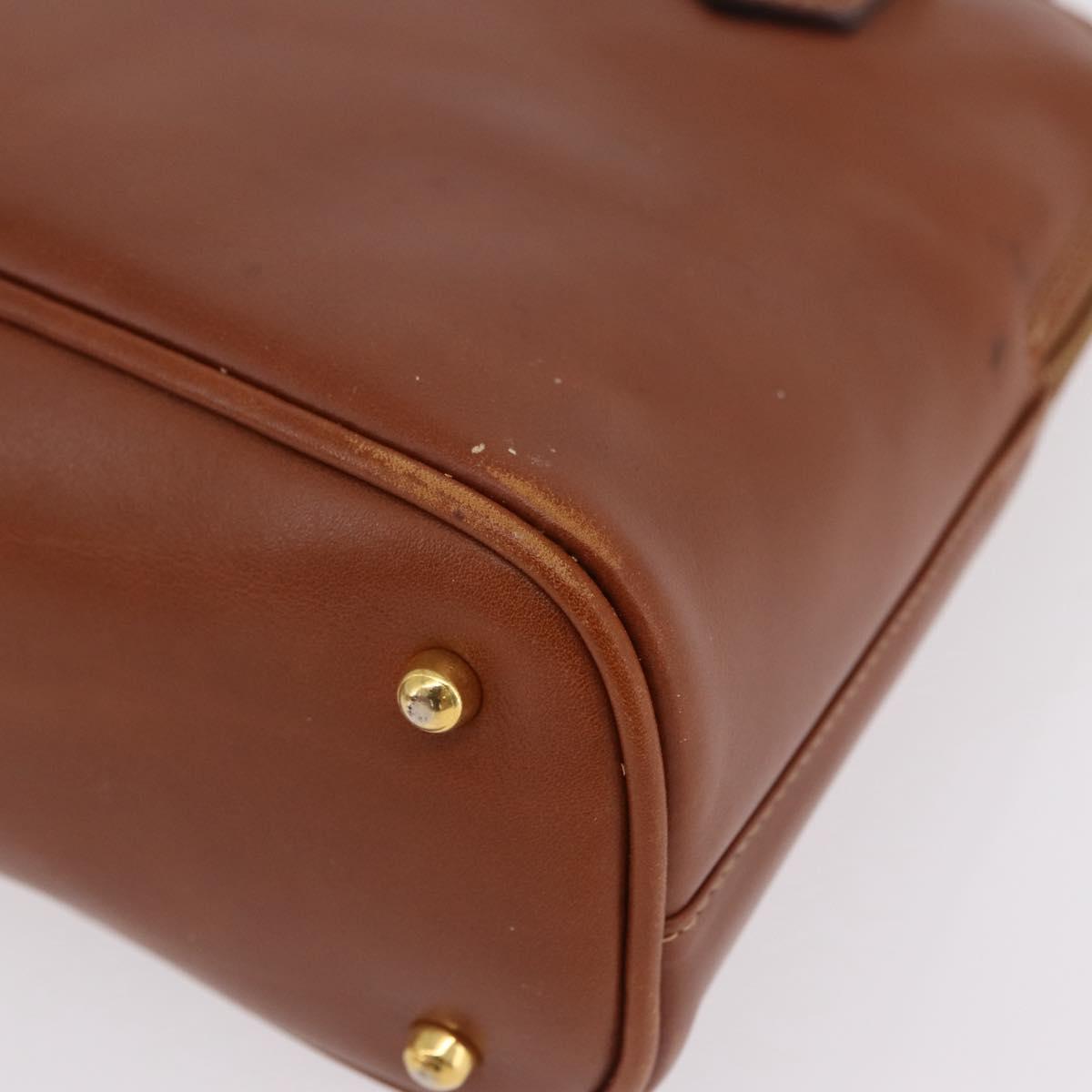 GUCCI Bamboo Hand Bag Leather Brown Gold 000 2058 0290 0 Auth bs37341