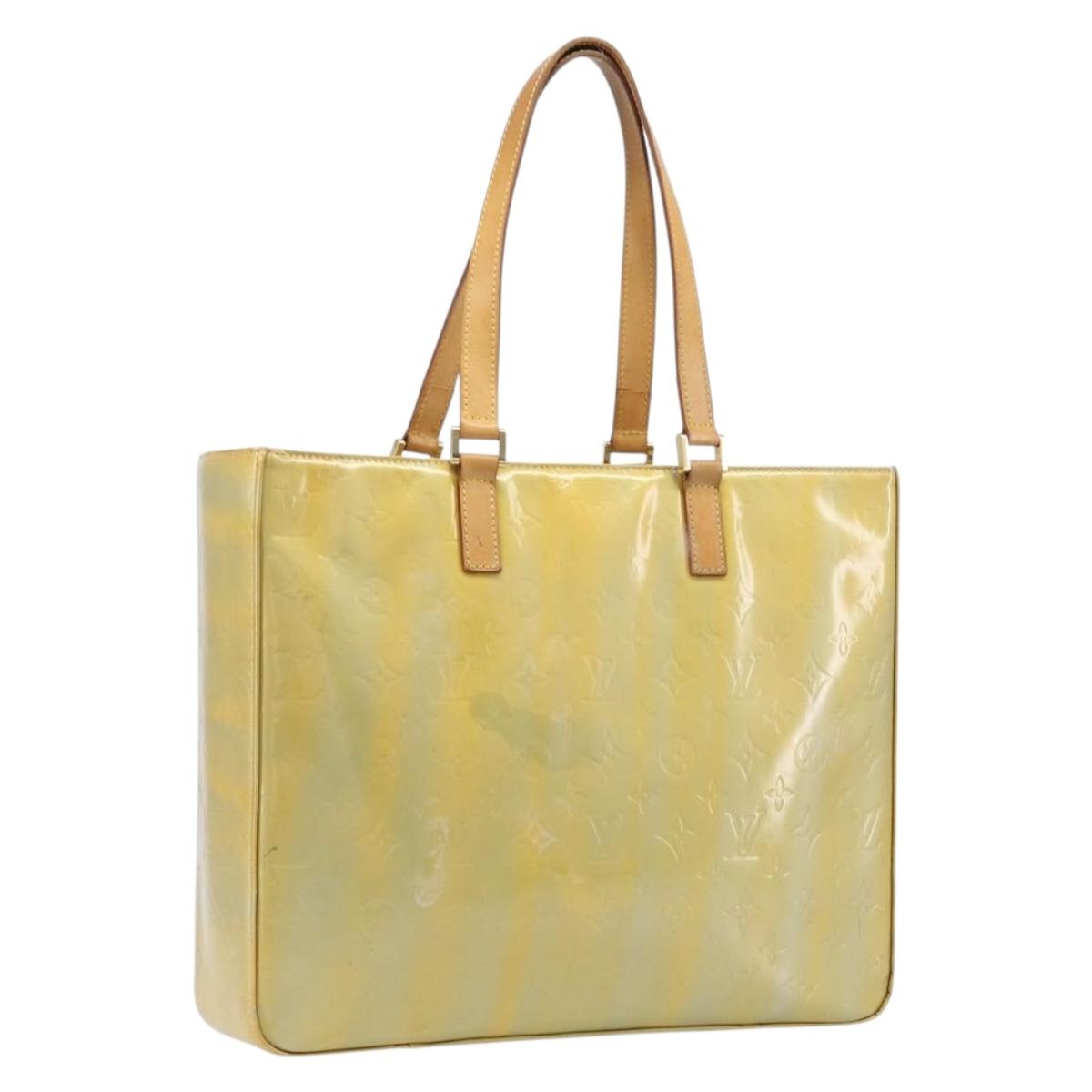 LOUIS VUITTON Monogram Vernis Columbus Tote Bag Gris M91028 LV Auth bs37345
