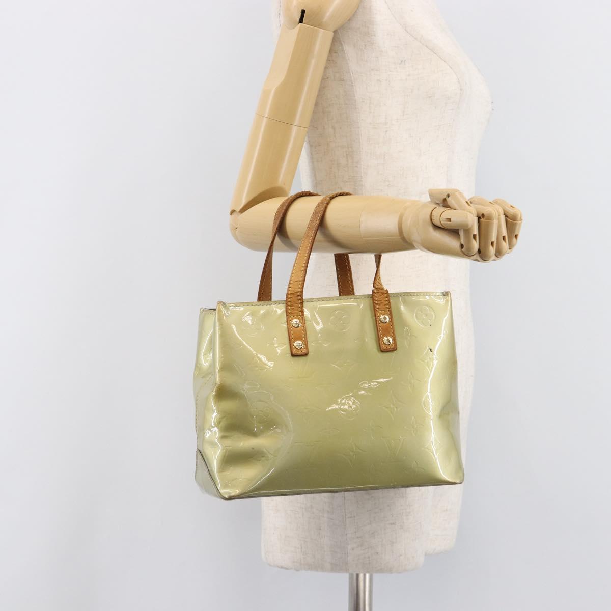 LOUIS VUITTON Monogram Vernis Reade PM Hand Bag Gris M91145 LV Auth bs37346