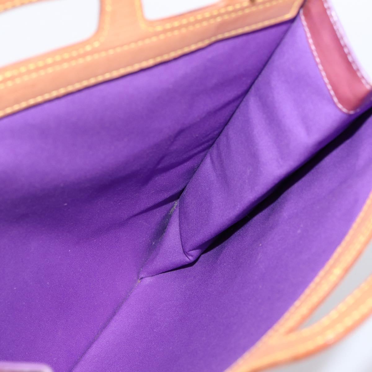 LOUIS VUITTON Monogram Vernis Stanton Tote Bag Purple Viole M91079 Auth bs37347
