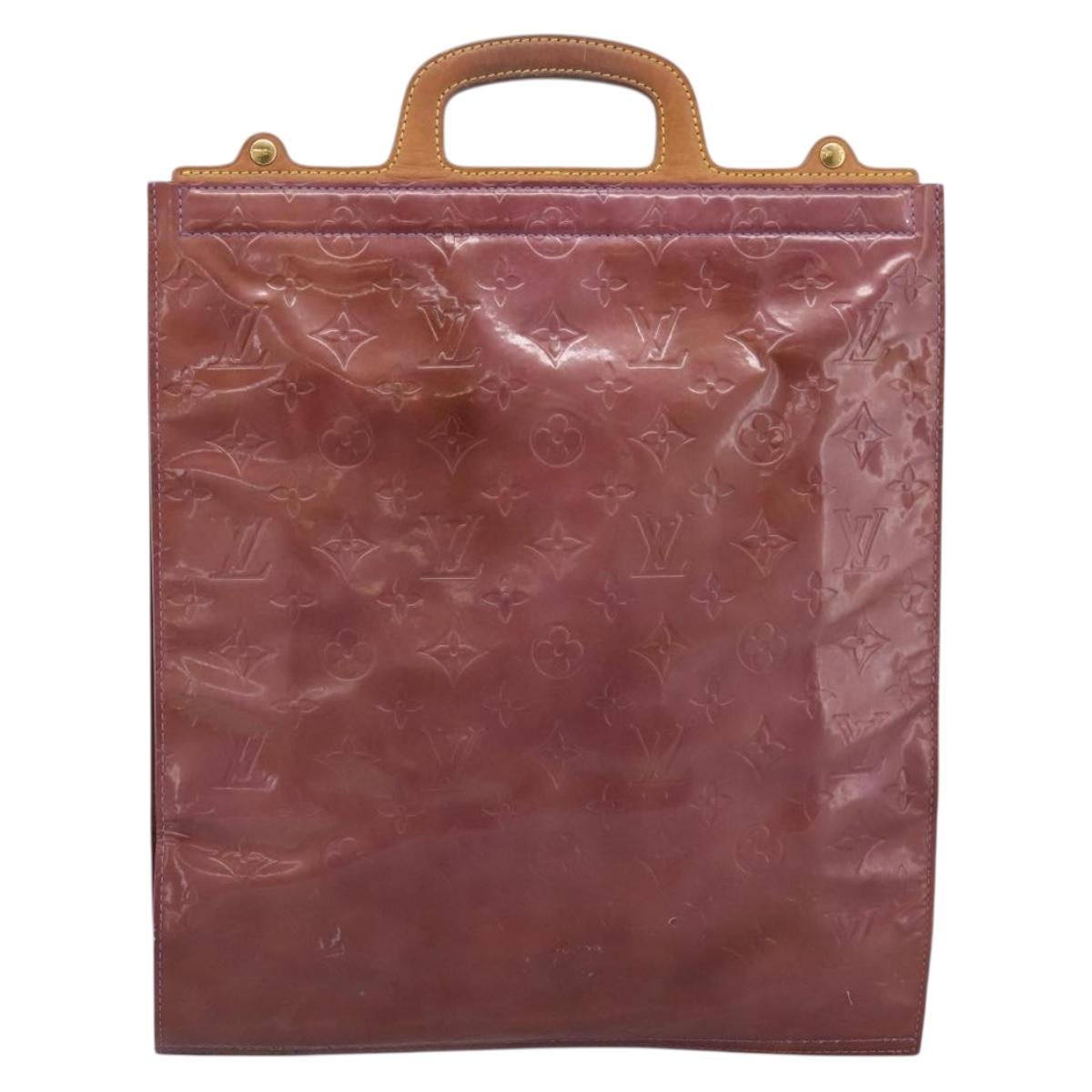 LOUIS VUITTON Monogram Vernis Stanton Tote Bag Purple Viole M91079 Auth bs37347