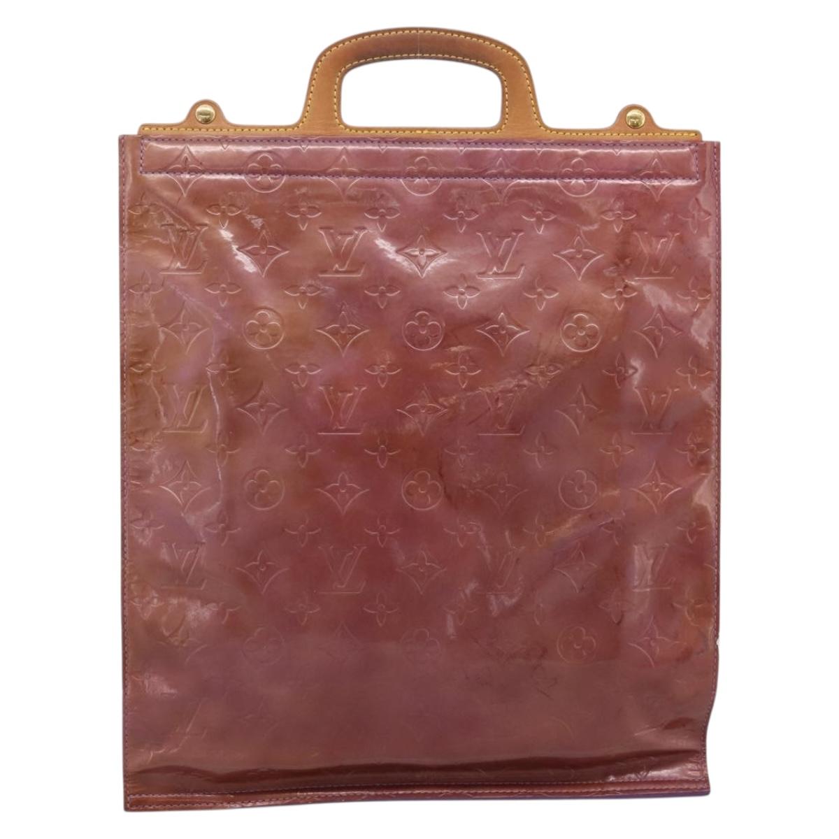 LOUIS VUITTON Monogram Vernis Stanton Tote Bag Purple Viole M91079 Auth bs37347