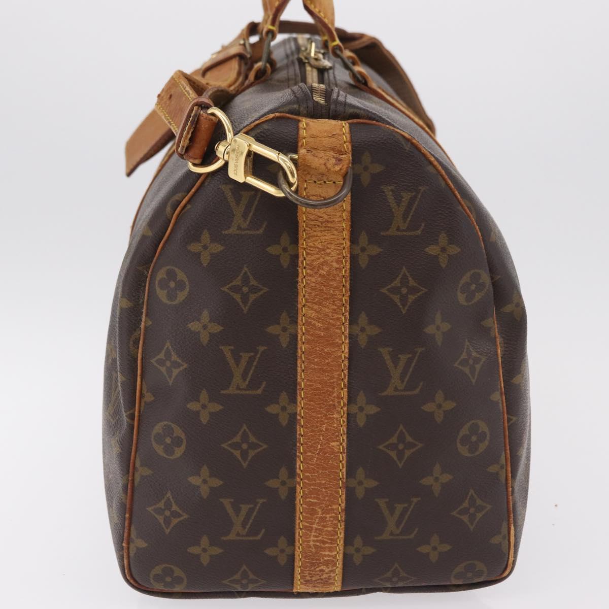 LOUIS VUITTON Monogram Keepall Bandouliere 45 Boston Bag M41418 LV Auth bs37352