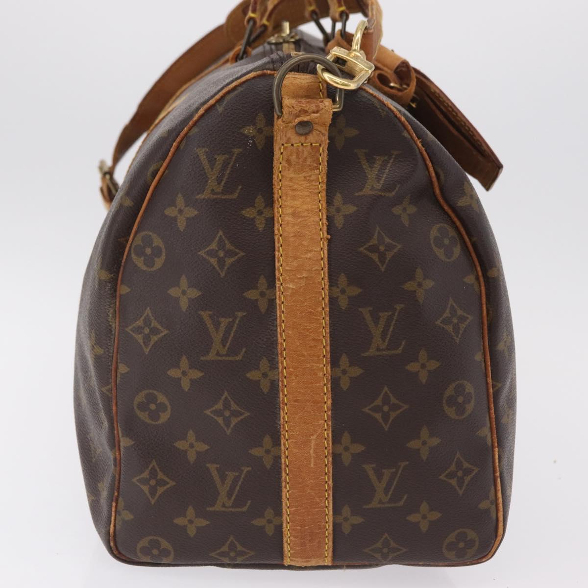 LOUIS VUITTON Monogram Keepall Bandouliere 45 Boston Bag M41418 LV Auth bs37352