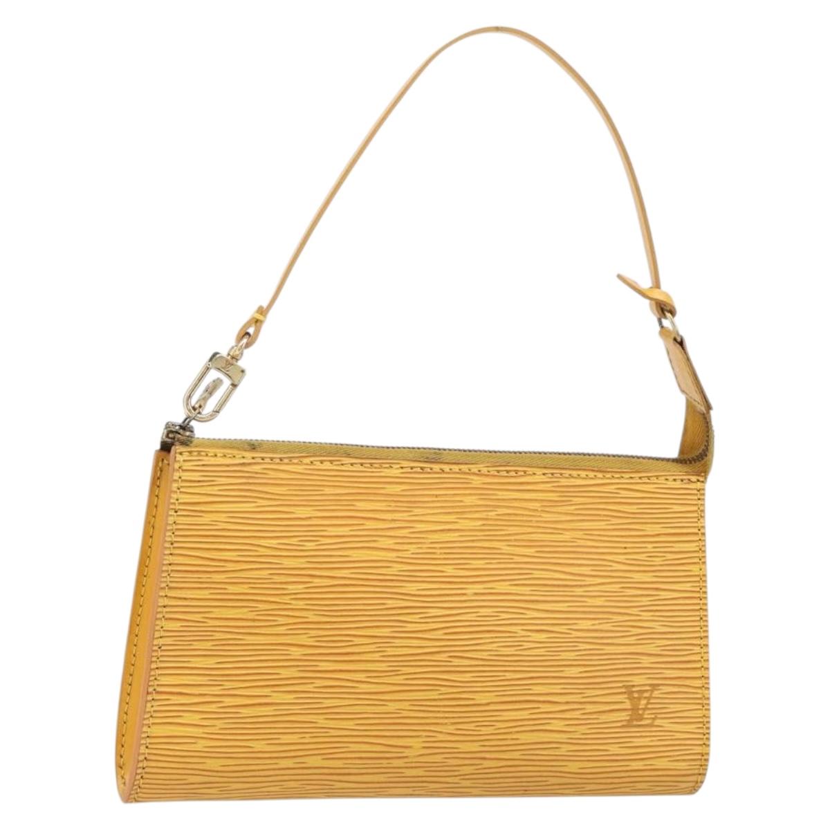 LOUIS VUITTON Epi Pochette Accessoires Pouch Yellow M52949 LV Auth bs37353