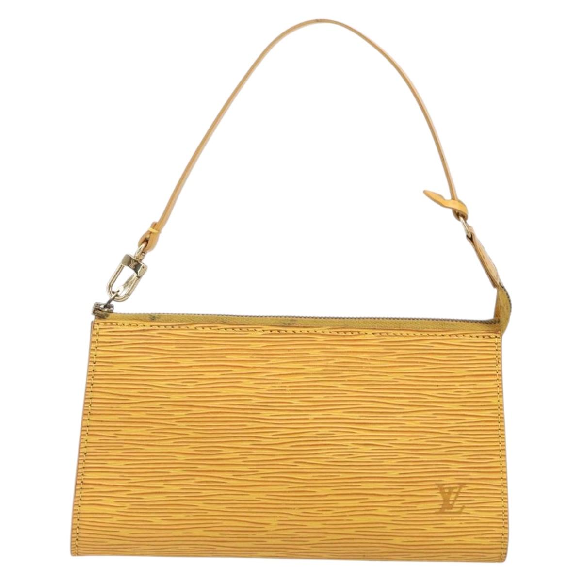 LOUIS VUITTON Epi Pochette Accessoires Pouch Yellow M52949 LV Auth bs37353