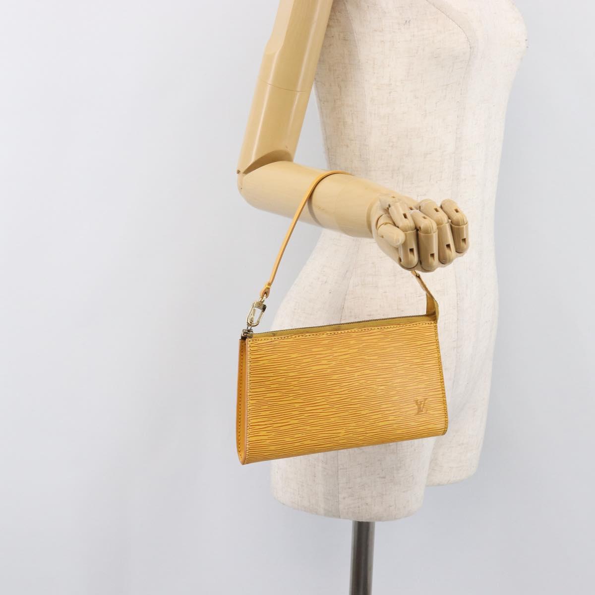 LOUIS VUITTON Epi Pochette Accessoires Pouch Yellow M52949 LV Auth bs37353