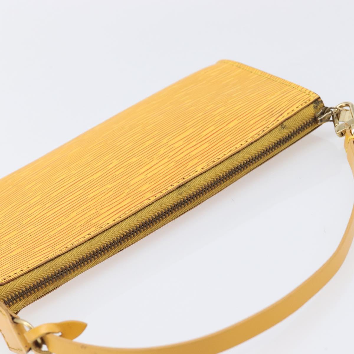 LOUIS VUITTON Epi Pochette Accessoires Pouch Yellow M52949 LV Auth bs37353