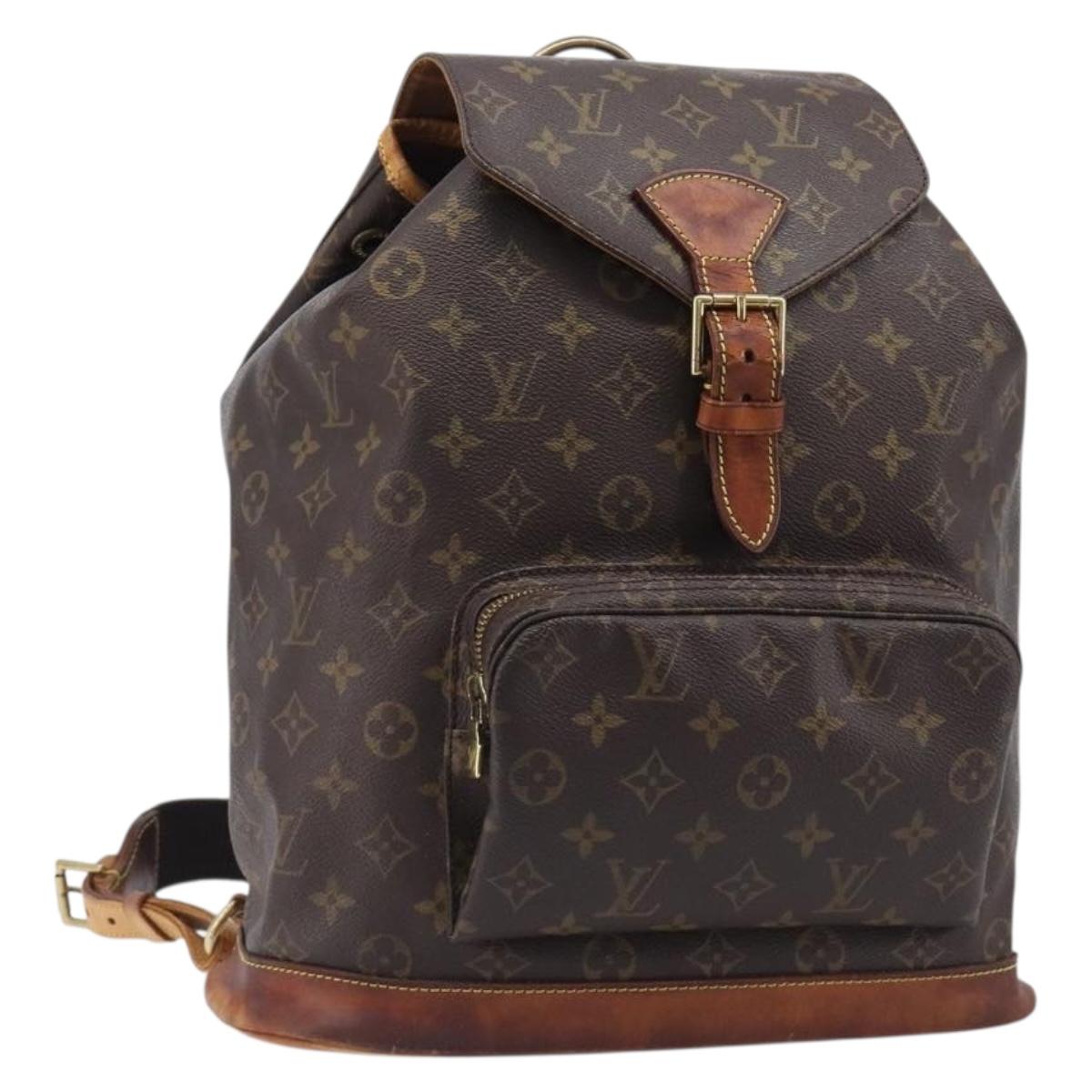LOUIS VUITTON Monogram Montsouris GM Backpack M51135 LV Auth bs37354