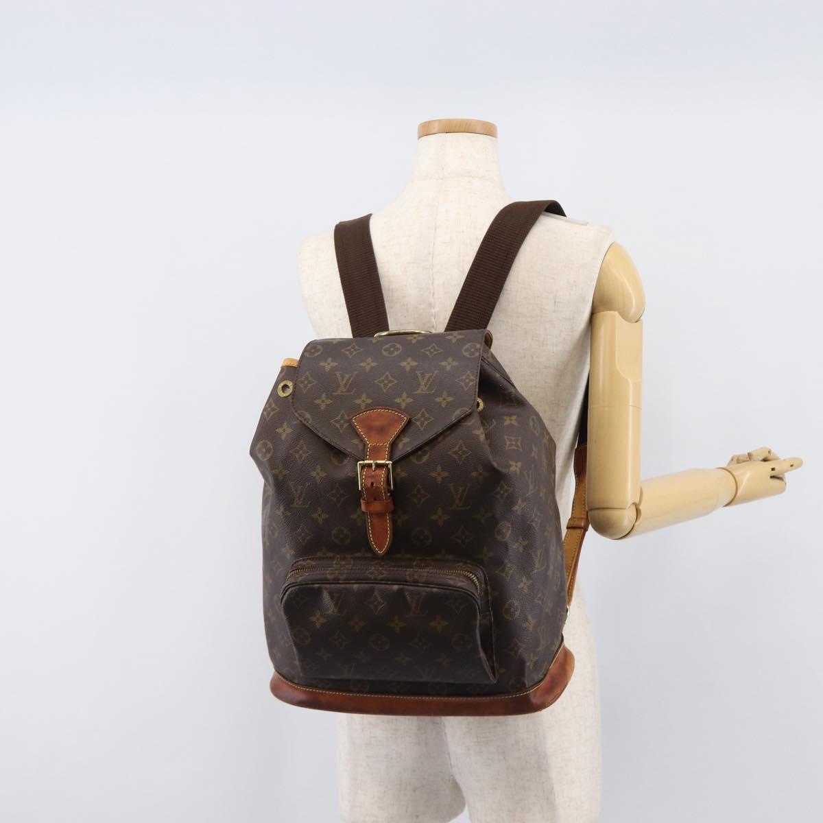 LOUIS VUITTON Monogram Montsouris GM Backpack M51135 LV Auth bs37354