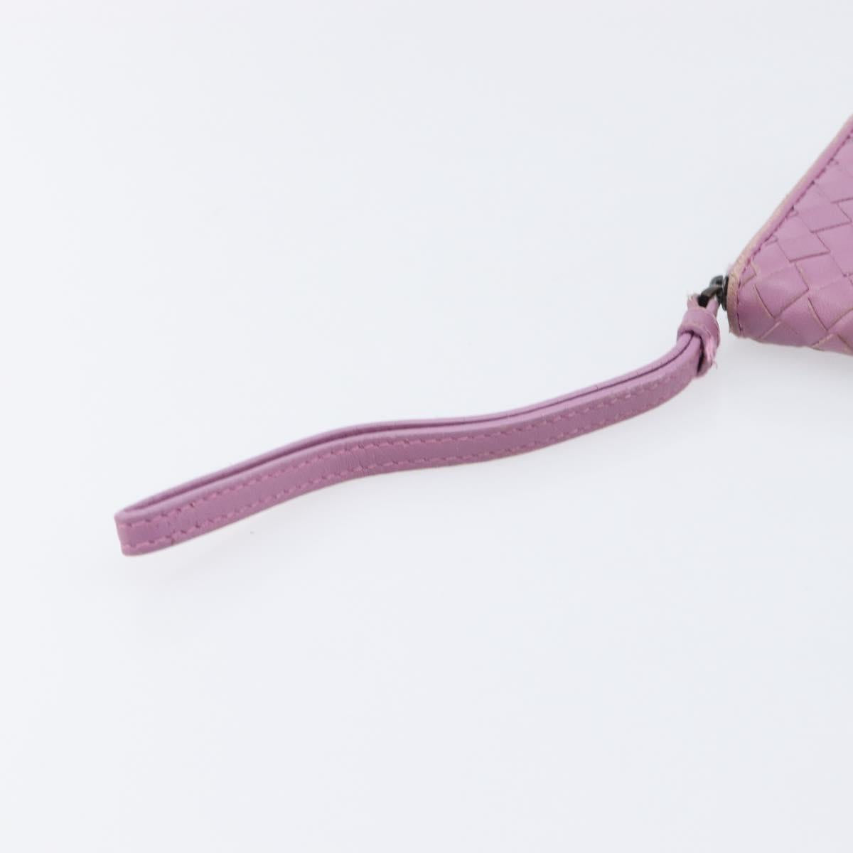 BOTTEGA VENETA INTRECCIATO Long Wallet Leather Purple Auth bs37355