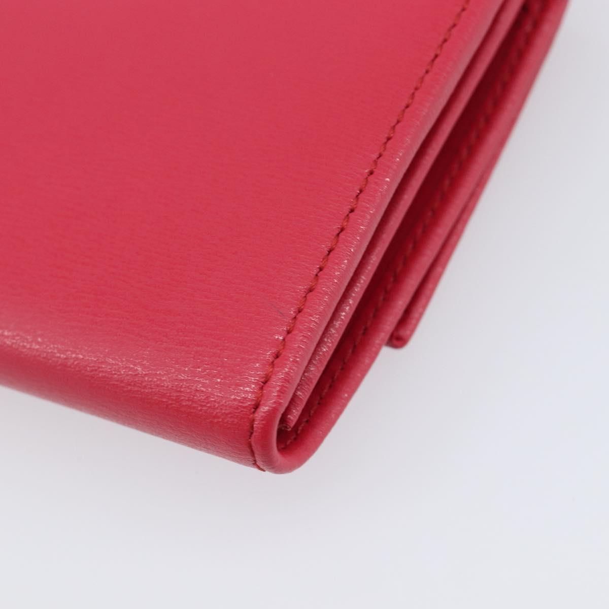 Salvatore Ferragamo Gancini Long Wallet Leather Pink Gold Auth bs37358V