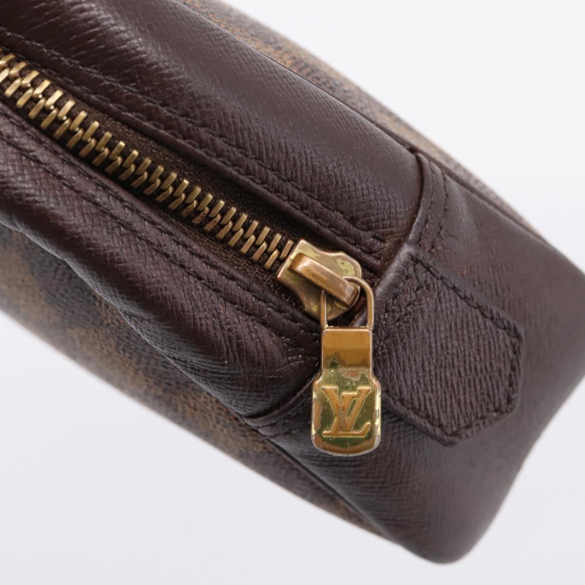 LOUIS VUITTON Damier Ebene Trousse Toilette 25 Clutch Bag N47624 LV Auth bs37362