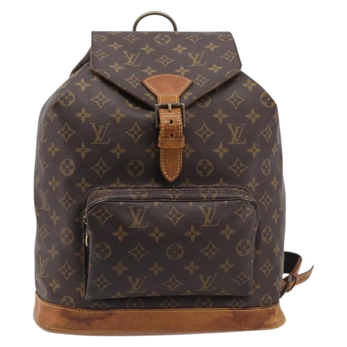 LOUIS VUITTON Monogram Montsouris GM Backpack M51135 LV Auth bs37365