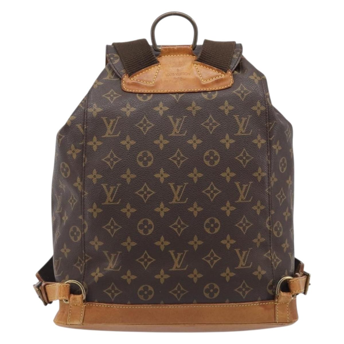 LOUIS VUITTON Monogram Montsouris GM Backpack M51135 LV Auth bs37365