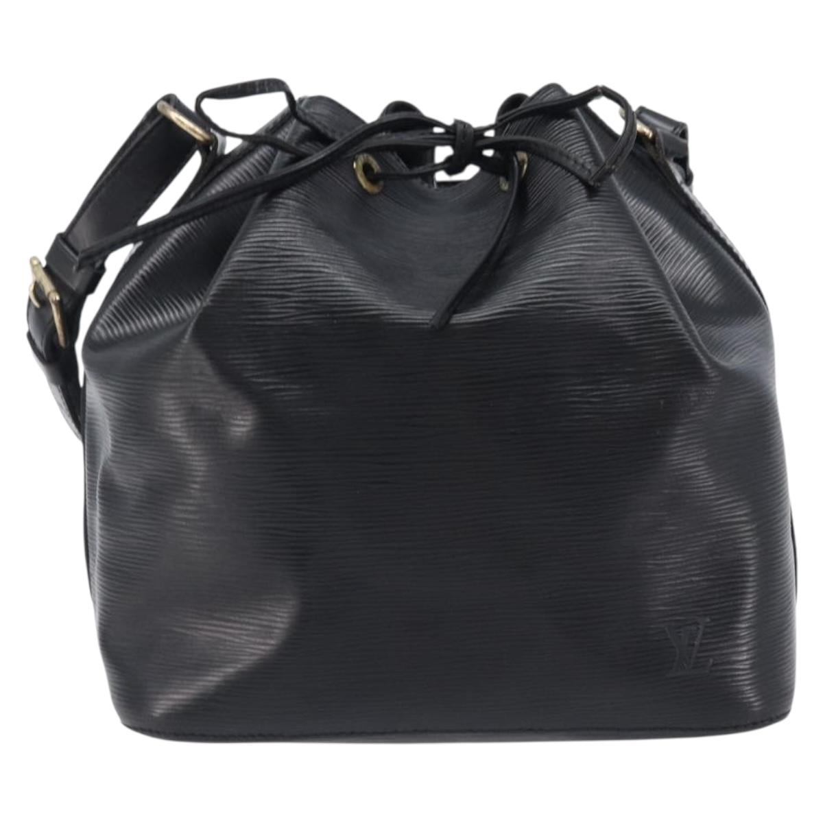 LOUIS VUITTON Epi Petit Noe Shoulder Bag Black M44102 LV Auth bs37366