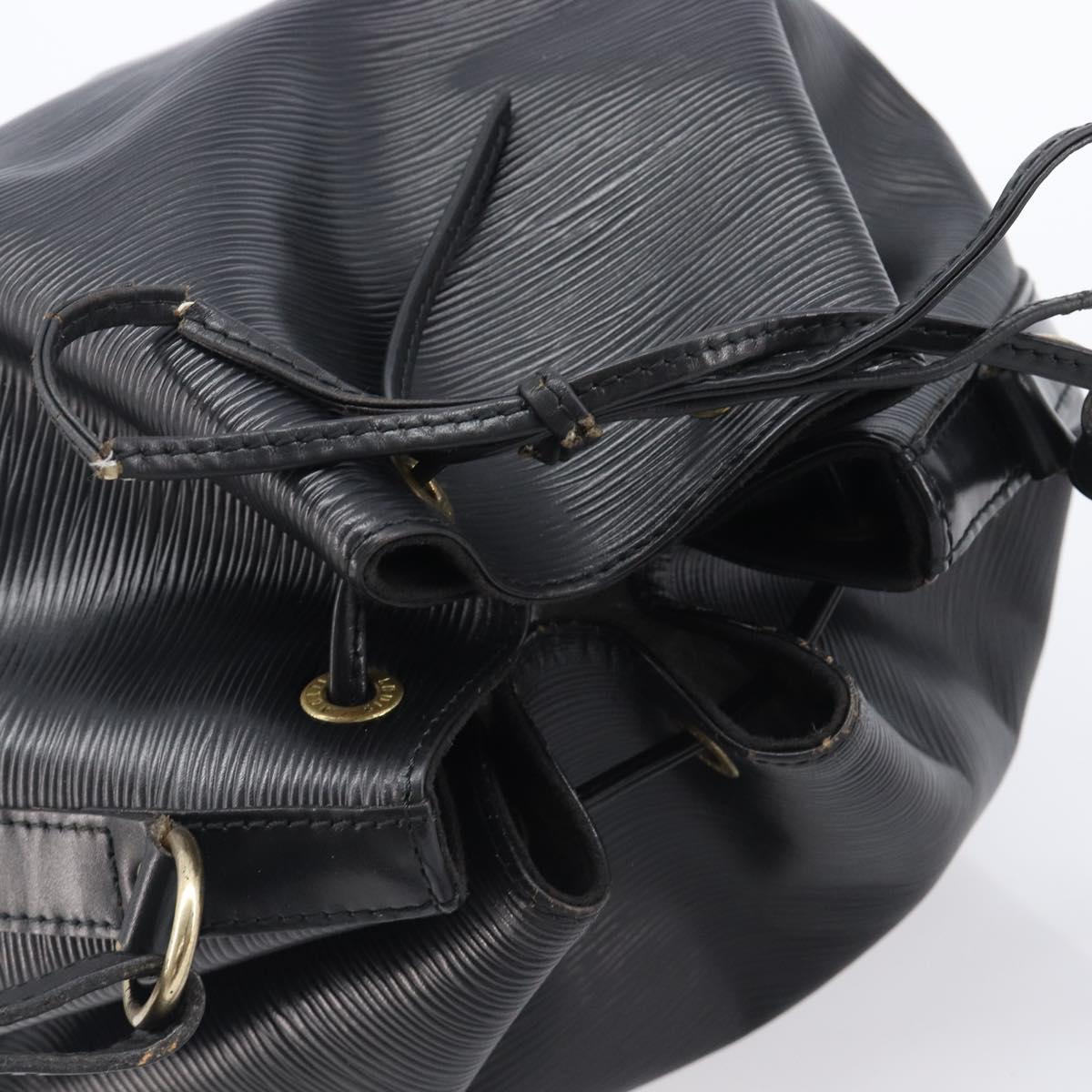 LOUIS VUITTON Epi Petit Noe Shoulder Bag Black M44102 LV Auth bs37366