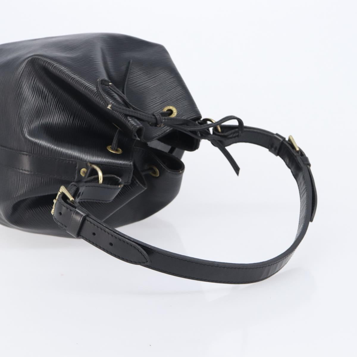 LOUIS VUITTON Epi Petit Noe Shoulder Bag Black M44102 LV Auth bs37366