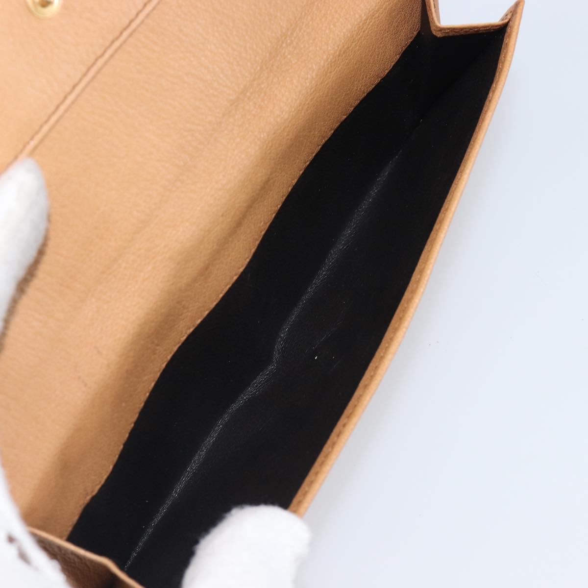 GUCCI Long Wallet Leather 2 Set Brown Black Auth bs37370