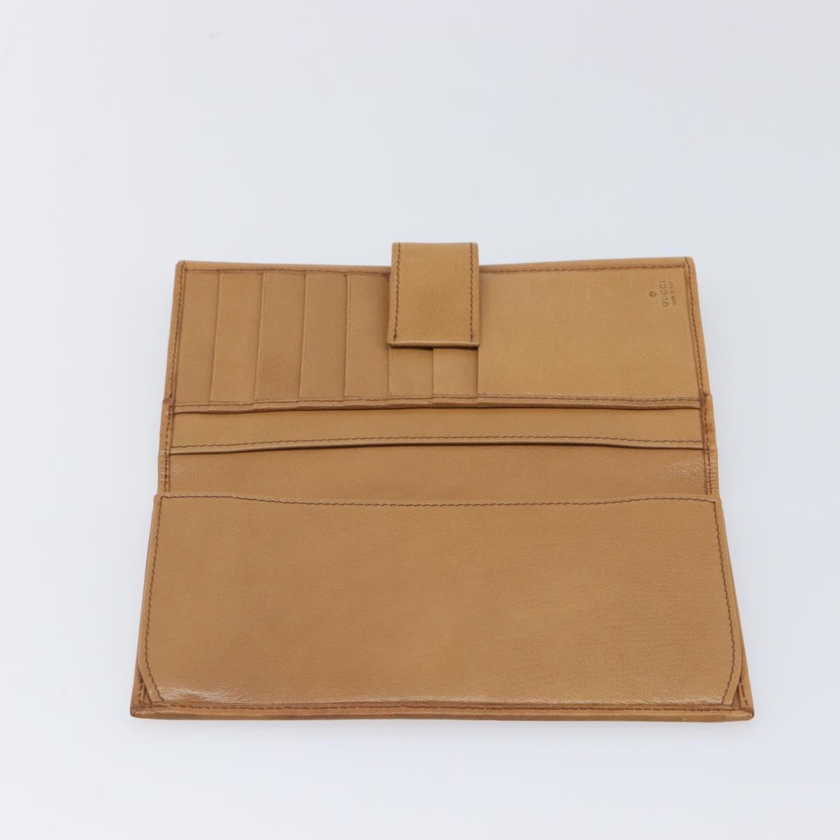 GUCCI Long Wallet Leather 2 Set Brown Black Auth bs37370