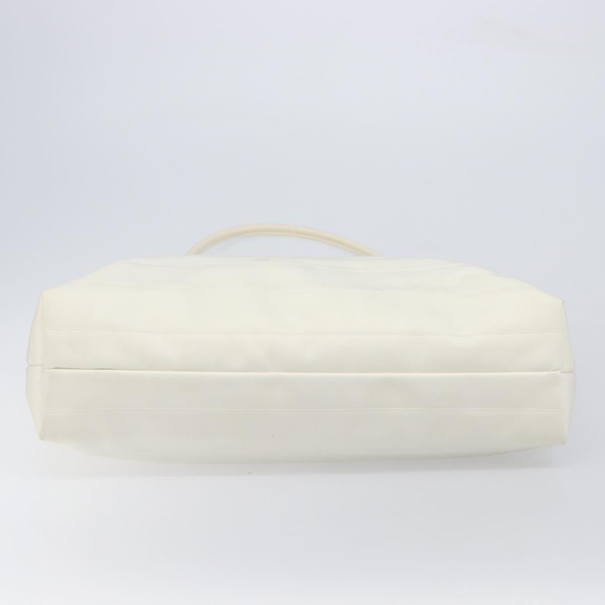 GUCCI Tote Bag Nylon White Silver 002 2123 0455 Auth bs37372