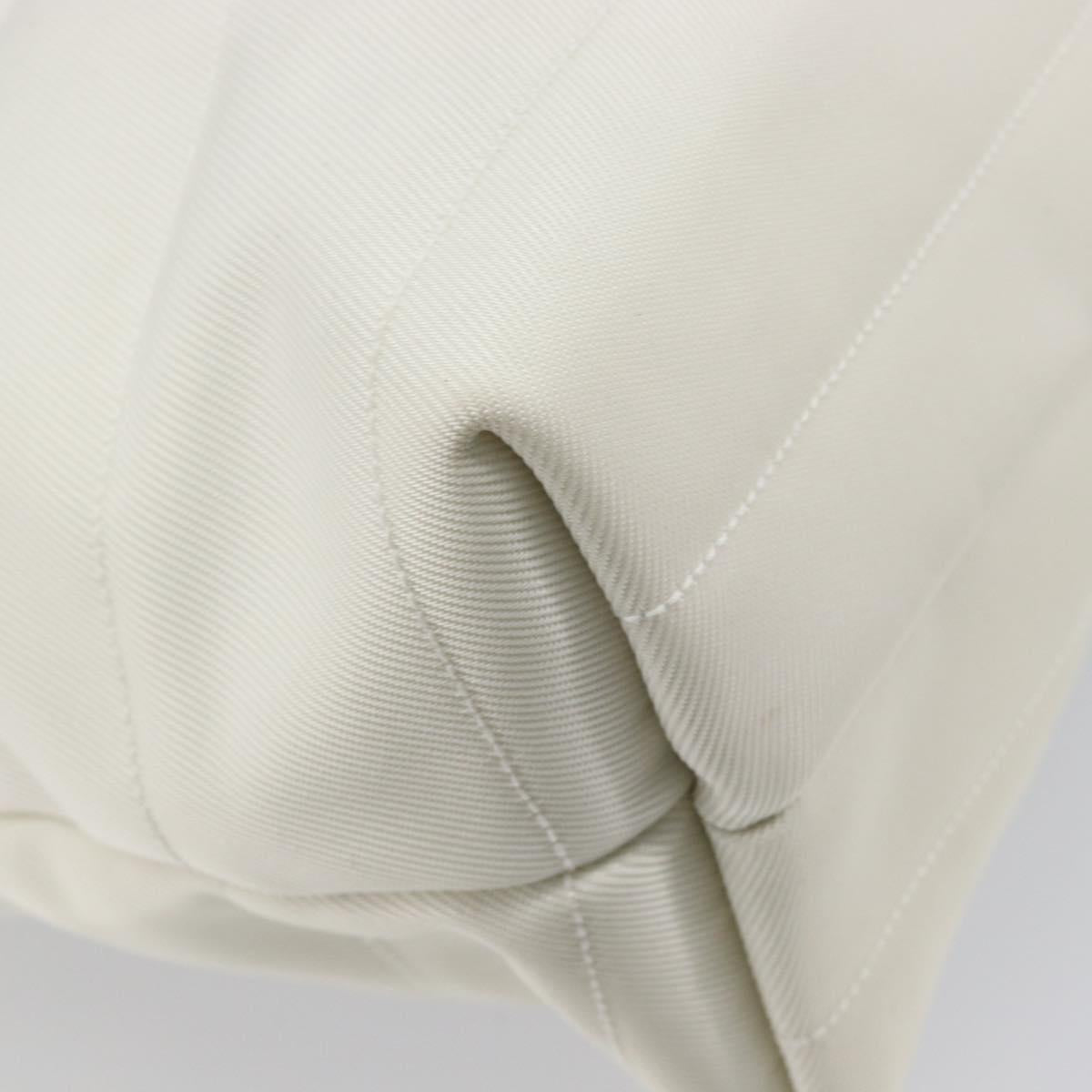 GUCCI Tote Bag Nylon White Silver 002 2123 0455 Auth bs37372