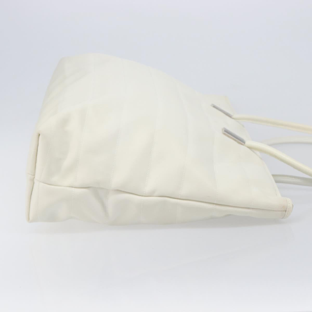 GUCCI Tote Bag Nylon White Silver 002 2123 0455 Auth bs37372