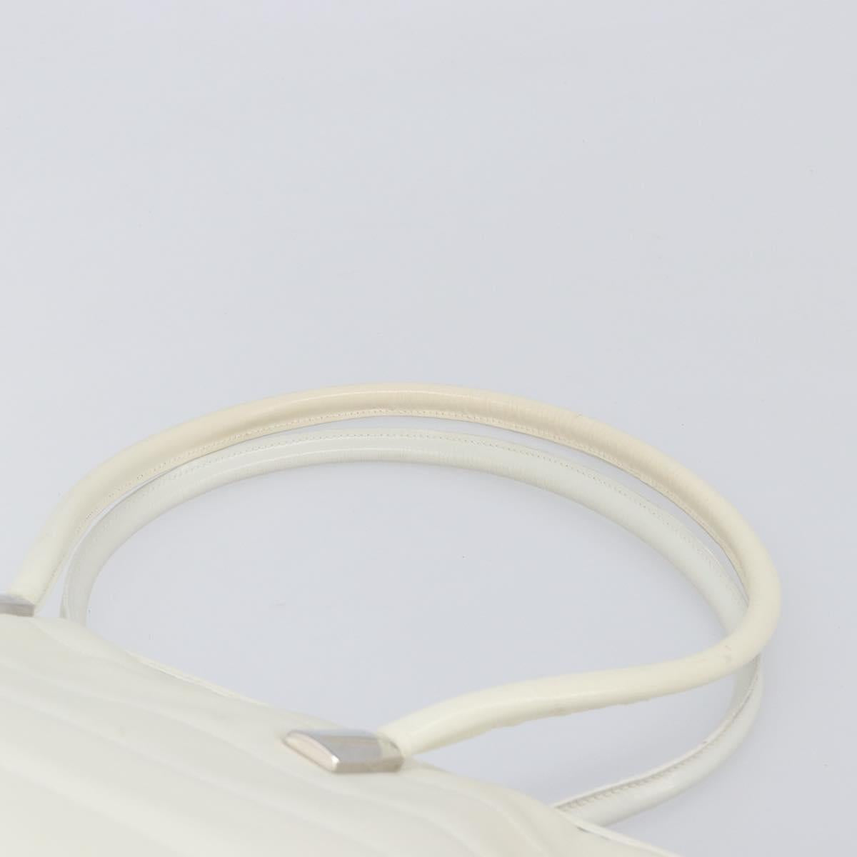 GUCCI Tote Bag Nylon White Silver 002 2123 0455 Auth bs37372