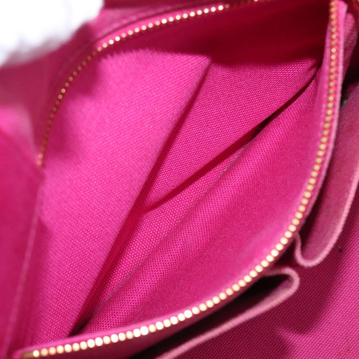 PRADA Canapa MM Hand Bag Canvas Pink Gold Auth bs37373
