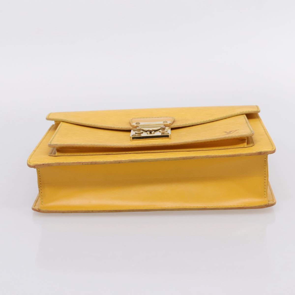 LOUIS VUITTON Epi Monceau28 Hand Bag 2way Yellow M52129 LV Auth bs37379