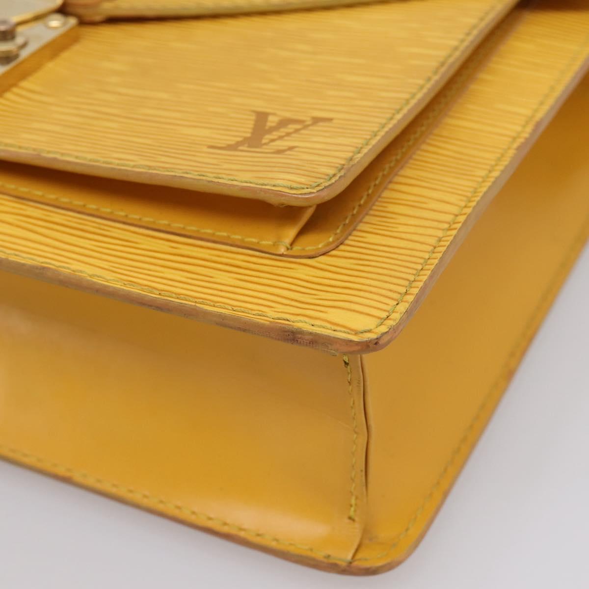 LOUIS VUITTON Epi Monceau28 Hand Bag 2way Yellow M52129 LV Auth bs37379