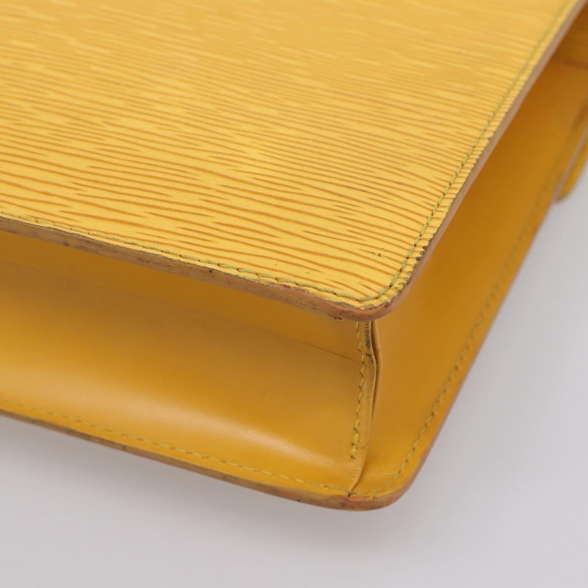 LOUIS VUITTON Epi Monceau28 Hand Bag 2way Yellow M52129 LV Auth bs37379