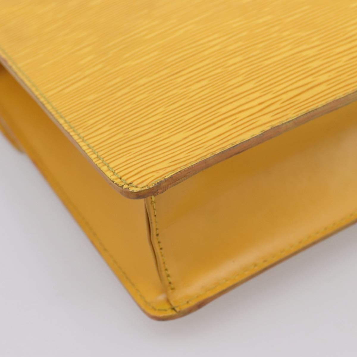 LOUIS VUITTON Epi Monceau28 Hand Bag 2way Yellow M52129 LV Auth bs37379