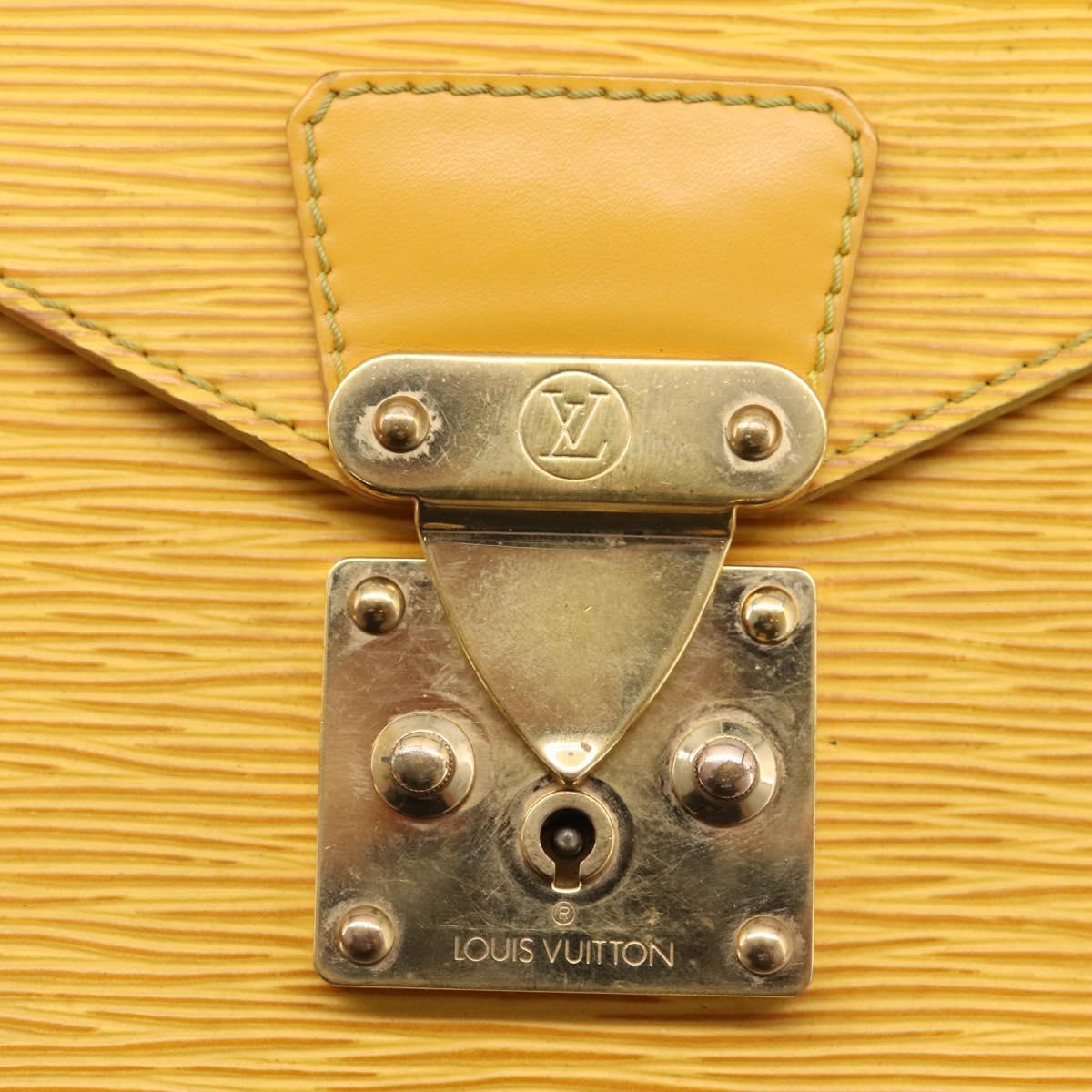 LOUIS VUITTON Epi Monceau28 Hand Bag 2way Yellow M52129 LV Auth bs37379